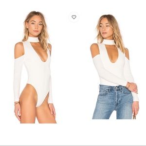 ❌$15 SALE❌ Privacy Please Nashville Bodysuit in white/ Ivory L. NWT